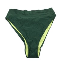 Aerie Bikini Bottom High Cut Cheeky Dark Green XL - £11.31 GBP