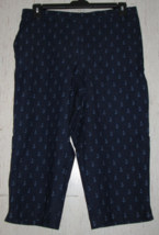 Excellent Womens Alfred Dunner Denim W/ Anchors Print Pull On Capri Size 14* - £19.81 GBP