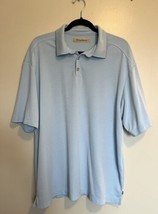 Tommy Bahama Polo Shirt Mens Size XL Light Blue Collared Short Sleeve - $24.75