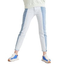 Dex Women&#39;s Two Toned Hi-Rise Slim Fit Jeans Size 31 (US 12) Sky Blue NWT - £30.59 GBP