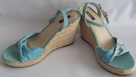 Xhilaration Womens Shoes Wedge Heels Canvas Size 8 - £25.60 GBP