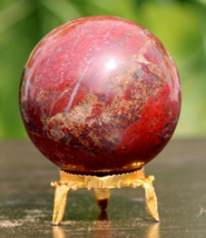 Red Jasper Sphere Crystals Ball Fire Spirit Healing Stone Decoration For Home - £23.32 GBP
