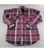 Vintage Northwest Blue Mens Jacket M Red Black Plaid Quilt Lined Flannel... - $29.56