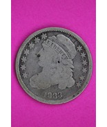 1833 Bust Capped Dime Lady Liberty Silver Coin Guaranteed Authentic Genu... - $62.25 CAD