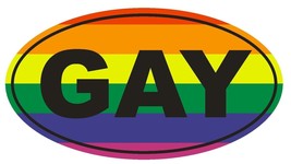 GAY EURO OVAL Bumper Sticker or Helmet Sticker D649 Gay Rights - $1.39+