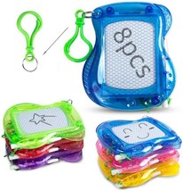 8 Mini Magnetic Drawing Board with Metal Keychain Party Favors for Kids ... - $31.23