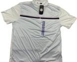 Men’s XXL Greg Norman Play Dry White Striped Polo Style Golf Shirt New w... - $12.86