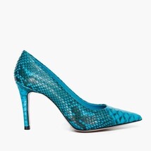 The Queenn Turquoise Pythn Leather Pump Women Shoe image 3
