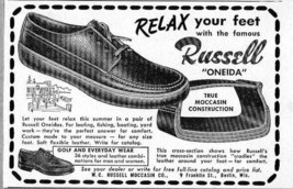 1958 Print Ad Russell Oneida Moccasin Construction Shoes Berlin,WI - £6.86 GBP