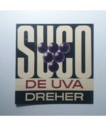 Original Label Suco de Uva Grape Juice Dreher Brazil 1970´s - $2.99