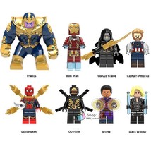 8pcs Superhero Avengers Infinity War Thanos Outrider Iron Man Wong Block - £14.17 GBP
