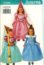 Butterick 4599 Girls Princess Queen Conical Hat Veil Costume Pattern UNCUT FF - £13.99 GBP
