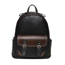 PU Leather Classic Backpack Luxurious Designer Small Backpack European and Ameri - £39.22 GBP