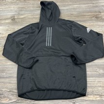 Adidas Hoodie Women&#39;s Large Black, Pockets, Pullover, 100% Polyester E18391 - $17.82