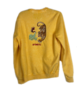 Designer Blind Rooster OPTIMISTIC Golden Tiger Koi Wave Embroidered Swea... - $242.05 MXN