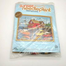 Sunset Needlepoint Kit #6810 "Harbor Reflections" 11 x 14" Embroidery Sealed New - $19.75