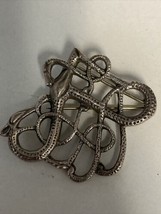 Urnes Viking 925 Sterling Silver Brooch Pin Norway Scandinavian Design Serpent - £50.85 GBP