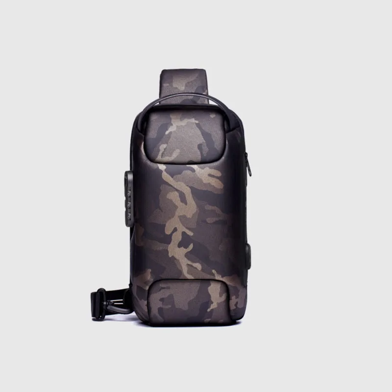 Men&#39;s Waterproof USB Oxford Crossbody Bag Anti-theft Shoulder Sling Bag ... - $31.29