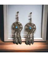 Vintage Native American Jewelry Dream Catcher Turquoise Sterling Silver ... - $71.99 CAD