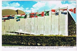 New York Postcard United Nations General Assembly Flags of Member States - $2.15