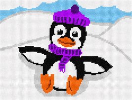 Pepita Needlepoint kit: Cozy Penguin, 9&quot; x 7&quot; - £71.35 GBP