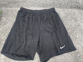 Men&#39;s Nike Shorts Black Dri Fit Polyester Size Medium Athletic  - $28.42