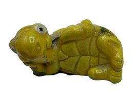 Vintage Miniature Hard Plastic Green Whimsical Turtles Figures Hong Kong... - $14.00