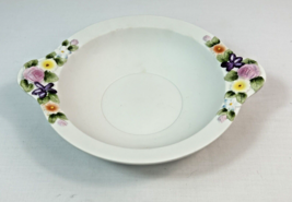 Lefton China Bowl Dish Porcelain Bisque Finish KW6963 Hand Painted Japan 9 3/8&quot; - £15.63 GBP