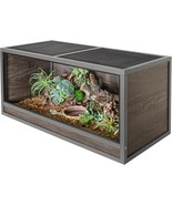 120 Gallon Reptile Tank, 48 X 24 X 24 Wooden Reptile Terrarium With Slidin - $360.99