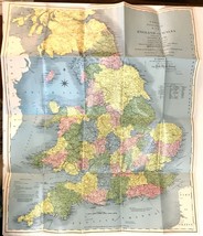 1829 J Cary / Cary&#39;s Sei Foglio Mappa Di Inghilterra E Galles Con Parte Scozia - $187.78