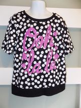 JUSTICE OOH LA LA POLKA DOT SS SHIRT SIZE 10 GIRL'S - $9.00