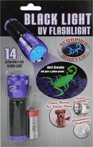 Scorpion #302479 14-LED Black/Purple LED UV Flashlight AAA Battery - £11.45 GBP