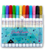 Shimmer Markers Set, Double Line Outliner Marker, Metallic Pens, 12 Ct - $610.39 MXN