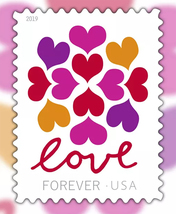 USPS Love 2019 STAMP SHEET 20 Forever Stamp Sheet - $12.50