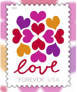 USPS Love 2019 STAMP SHEET 20 Forever Stamp Sheet - £9.82 GBP
