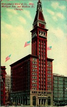 Montgomery Ward &amp; Co Building Michigan St Chicago IL Illinois 1912 Vtg Postcard - £3.07 GBP