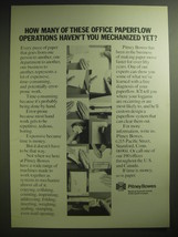 1974 Pitney Bowes Ad - How many of these office paperflow operations - £14.78 GBP