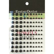 Eyelet Outlet Adhesive Pearls Multi-Size 100/Pkg-Black - £10.68 GBP