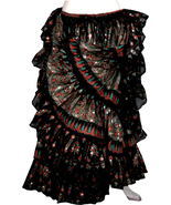 BLACK MULTICOLOR SPARKLE SISHA GYPSY Skirt 25 Yards~36&quot; - $3,076.03 MXN