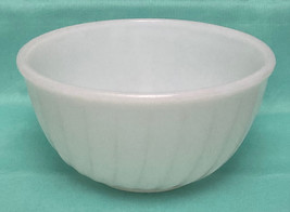 Vintage Fire King white Swirl small mixing bowl 6&quot; Anchor Hocking 1950s - $11.00