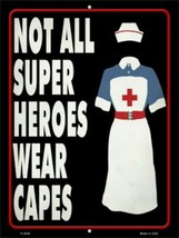 Nurse Superhero Novelty Metal Sign 9&quot; x 12&quot; Wall Decor - DS - £19.10 GBP