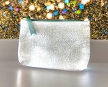 Ipsy Glam Bag December 2019 Makeup Bag Silver Green Top Zip New Without ... - $14.84