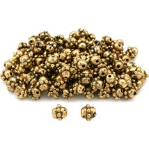 Barrel Bali Beads Antique Gold Plated 7mm Approx 100 - £10.70 GBP