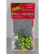 10 Pack ARKIE PAINTED BALL HEADS Yellow AT-511-3 - $4.73
