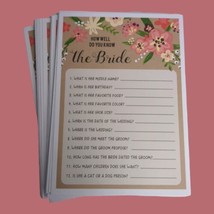 40 How Well Do You Know The Bride Bridal Shower Game Cards for Guests - £7.18 GBP
