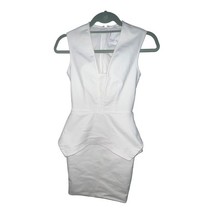 Yigal Azrouel Sleeveless Crepe Sheath Peplum Cocktail Dress White Women ... - $242.38 MXN