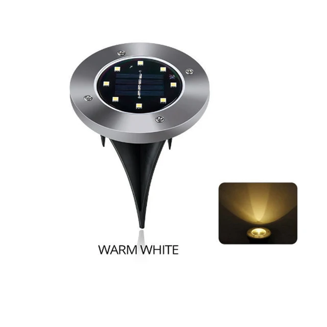 8 LED Solar Ground Lights Solar Outdoor Lamp Outdoor Solar Waterproof in-Ground  - £151.15 GBP