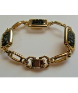 Vintage Signed EMMONS Gold-tone Panel Link Bracelet 7.5&quot; Long - €38,42 EUR