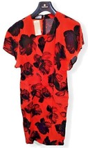 Kleid Frau Sommer Reine Seide Orange Blumenmuster Größe 46 Ita Jacke Angewendet - £151.22 GBP