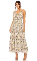 Mac Duggal 8026 Floral Ruffled Detail Maxi Dress Cottagecore Fairycore S... - $355.30